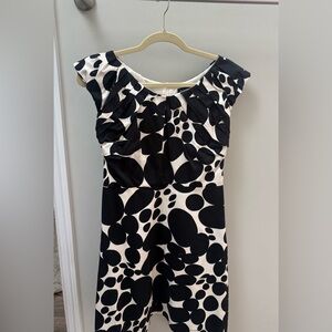 ABS Allen Schwartz Black and White Polka Dot Mini Dress